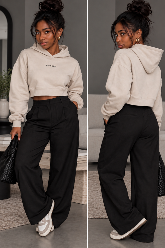 BADD Essentials Cropped Hoodie