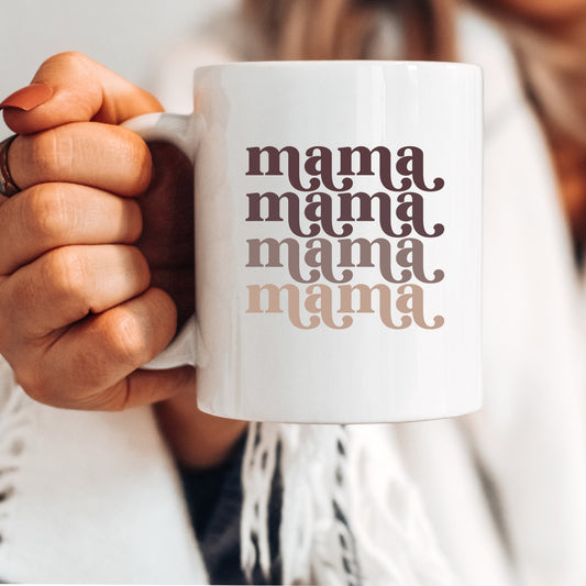 Mama Mama Mug Brown