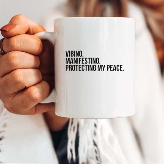 Vibing & Manifesting Mug