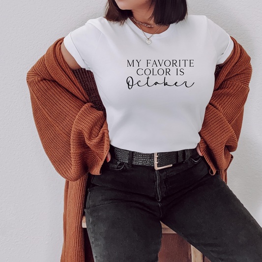 My Favorite Color Is October Tee XX-Large