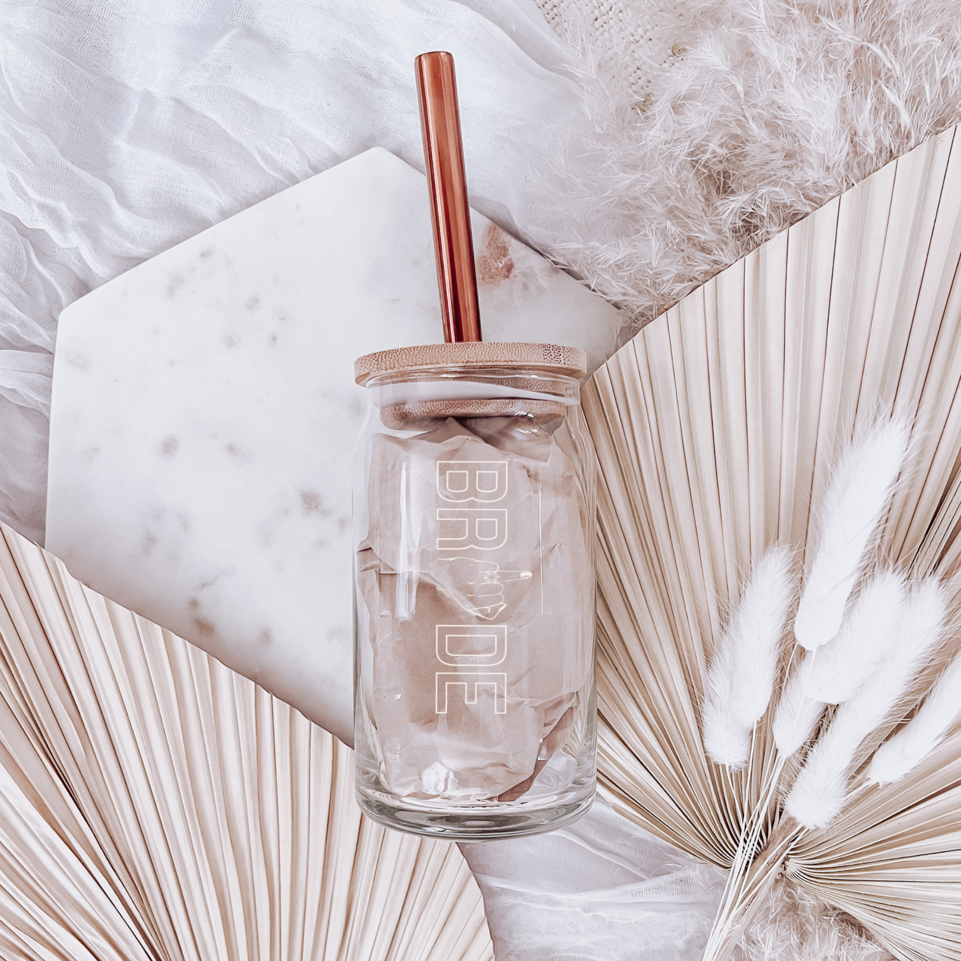 Bride Glass Tumbler White