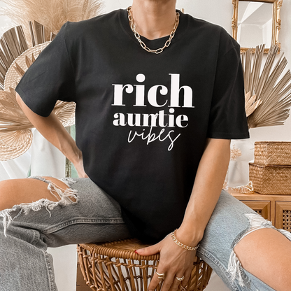 Rich Auntie Vibes T-Shirt Black